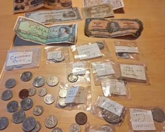 World Coin  Currency Collection  Canada, Bermuda, Japan  More