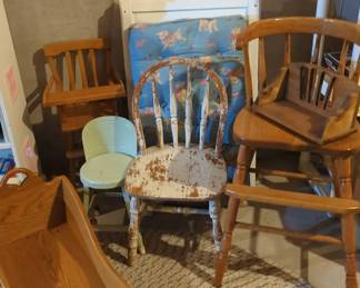 Vintage Childrens Furniture And Doll Furniture