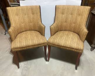 MCM Accent Armchairs with Nail Head Trim