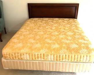 Queen Wood Headboard and Metal Bed frame Mattress and Box Spring Optional