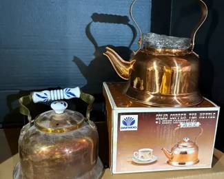 Copper Tea Kettle, Wash Tub
