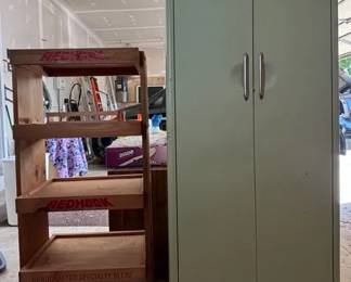 Metal Cabinet And RedHook Wood Shelf