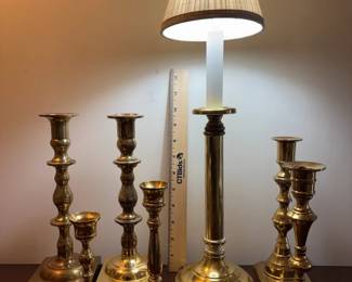 Mixed Metals Candlesticks, Frames and Lamp
