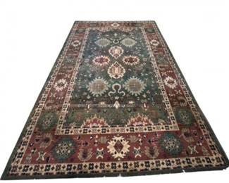 Hand‑Knotted Wool Rug – Troy Collection, Heriz‑Inspired Medallion