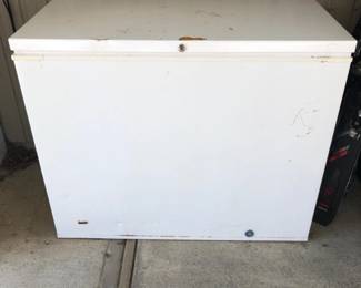 White Metal Chest Freezer