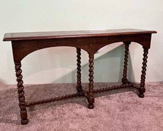 Oak Barley Twist Console Table