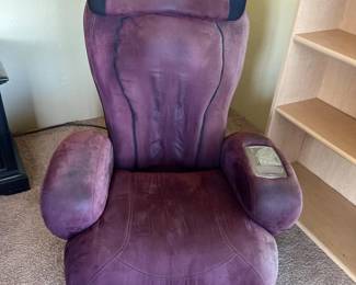 Sharper Image iJoy Purple Floor Massage Chair