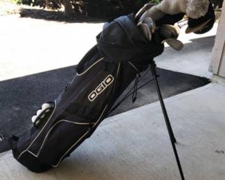 OGIO Black Stand Golf Bag with Numbered Irons
