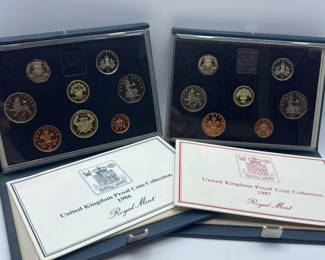 United Kingdom Proof Coin Collections – Royal Mint 1986  &  1987