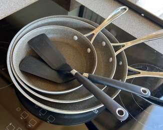 J.A. Henckels 3-Piece Nonstick Fry Pan Set with Spatulas