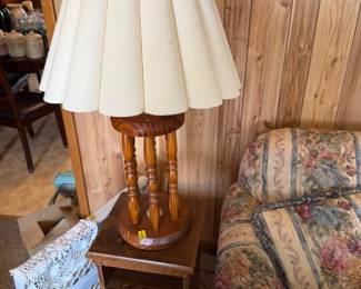 LAMP AND SIDE TABLE