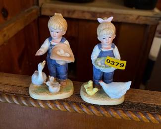 HOMCO DENIM DAY FIGURINES