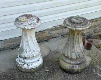 TWO BIRD BATH PEDESTALS