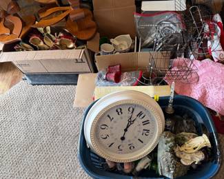 CLOCK, DECOR, KITCHEN ITEMS, ETC