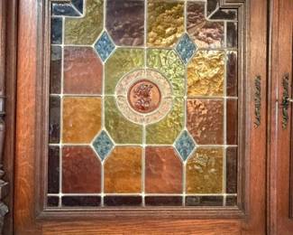 Gorgeous stained glass in this cabinet