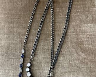 Sterling and diamond necklaces
