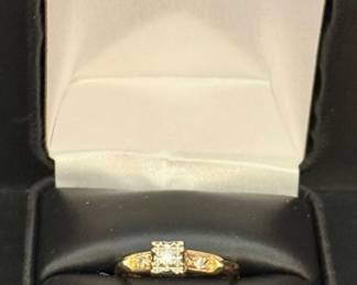 Gold and diamond ring