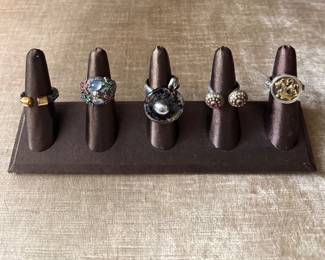 Mostly Sterling rings with gemstones