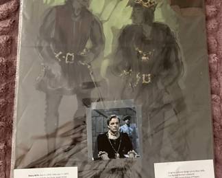 Mary Wills sketch of Richard Burton