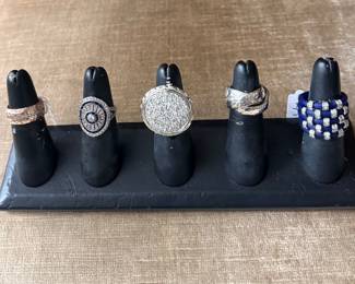 Mostly Sterling rings