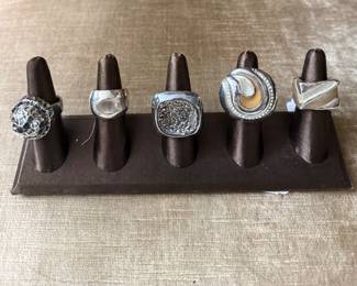 Mostly Sterling rings