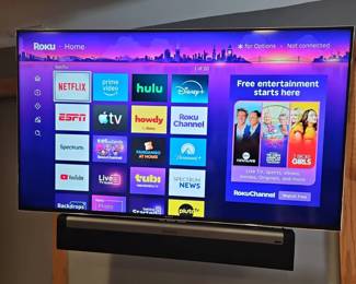 55 Sony TV, Roku and Sonos playbar