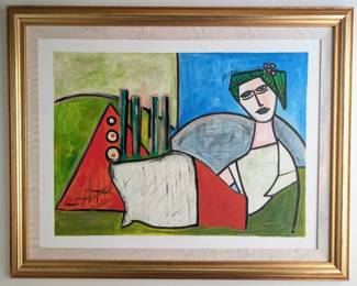 Picasso Inspired Cubist Style Painting