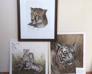 Imogene Farnsworth Signed Big Cat Prints
