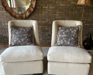 Contemporary Upholstered Florina Chair Pair By Carter