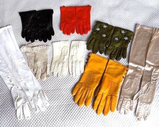 Collection of Leather and Opera Gloves