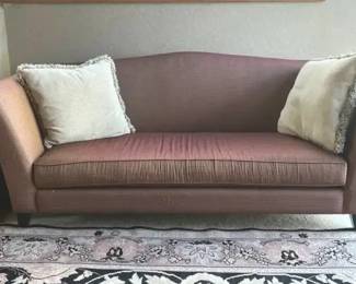 Camelback Carter Belinda Burgundy Striped Sofa