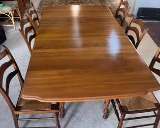 Gateleg Drop Leaf Maple Dining Room 6 Chairs