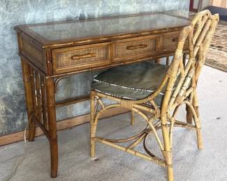 American Martinsville WickerTrimmed Desk