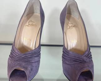Christian Louboutin Purple Suede Pumps