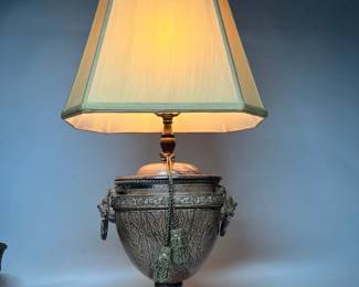 John Richard Collection 90s Lion Head Urn Lamp, And More