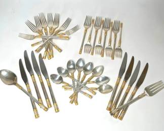 Wallace Aegean Weave Sterling Silver Flatware Service For 8 Weighing 1744.4G