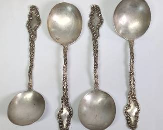 Watteau Sterling Soup Spoon Set