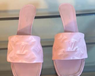 Louis Vuitton Pink Mule Heels