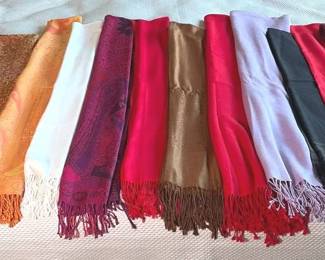 Collection Of Long Scarves Wraps