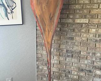 Tall Metal Urn Sculpture