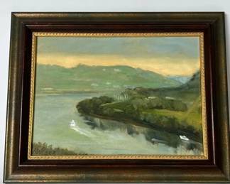 Martha Weber Original Oil Painting Bend In The River