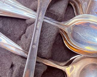 Towle Sterling Silver Flatware Set - Springtime Pattern - complete 12 place setting.