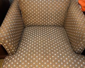 Vintage chair with floral print fabric