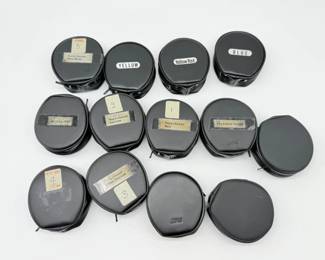 46 VintageAssortedCameraLensFiltersinZipCases