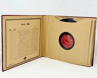 110 VintageDecca78rpmRecordAlbumBinderwithHandwrittenIndex