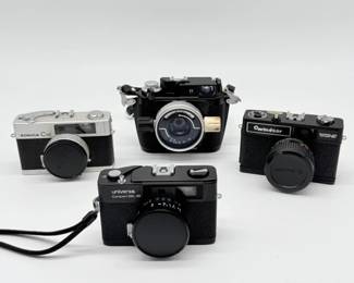 34 FourVintage35mmFilmCameras