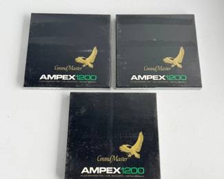 69 ThreeAmpexGrandMaster1200StudioMasteringTapeBoxes