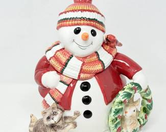 32 FitzFloydSnowmanCookieJar