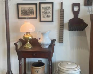 Walnut Open Washstand, Hall Tree, St. Louis Etching Prints
