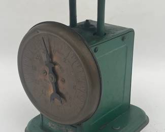 Brass Face Scale, Tin in Old Green Paint
